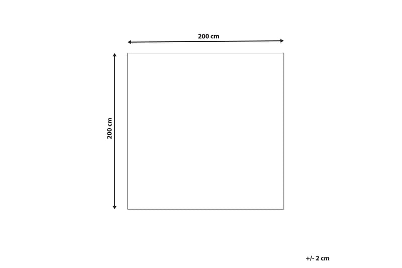 Kinik Uldtæppe 200x200 cm - Beige - Tekstiler - Tæpper - Moderne tæppe - Uldtæppe