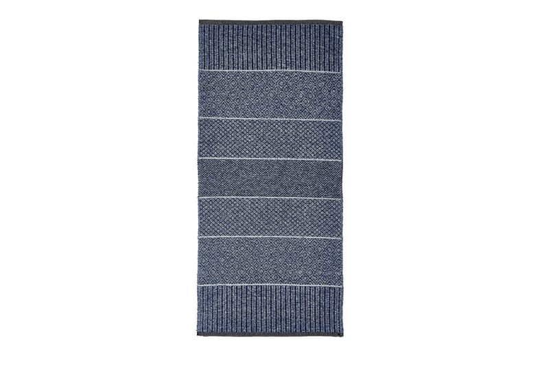 Alice Tæppe Mix 200x300 cm PVC/Bomuld/Polyester Blå - Horredsmattan - Gummierede tæpper - Små tæpper - Mønstrede tæpper - Kludetæpper - Store tæpper - Håndvævede tæpper