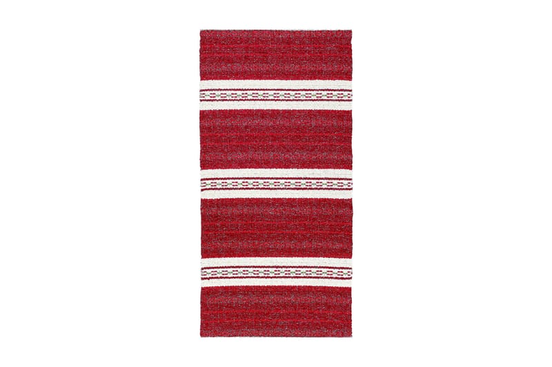 Asta Tæppe Mix 70x300 PVC / bomuld / polyester rød - Horredsmattan - Tekstiler - Tæpper - Moderne tæppe - Kludetæpper