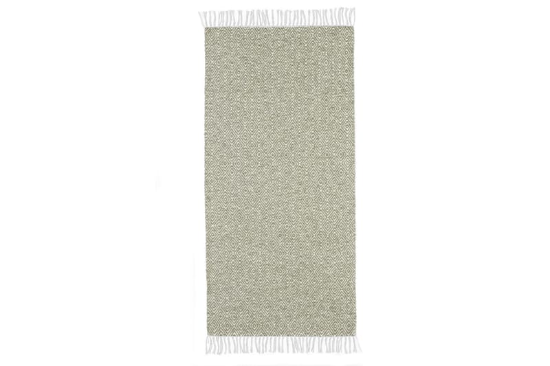 Goose Bomuldstæppe 200x300 cm Grøn - Horredsmattan - Tekstiler - Tæpper - Moderne tæppe - Kludetæpper