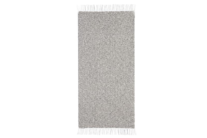 Goose Bomuldstæppe 70x400 cm Grafit - Horredsmattan - Tekstiler - Tæpper - Moderne tæppe - Kludetæpper