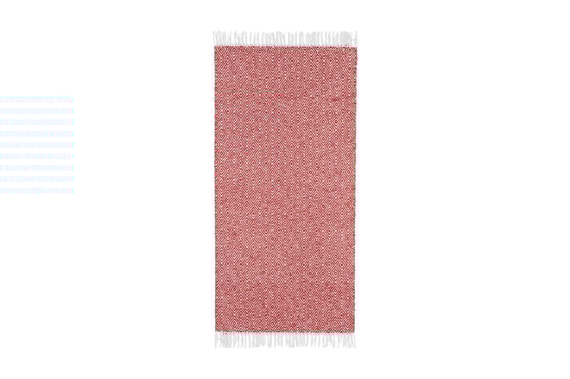 Goose Bomuldstæppe 70x450 cm Rød - Horredsmattan - Tekstiler - Tæpper - Moderne tæppe - Kludetæpper