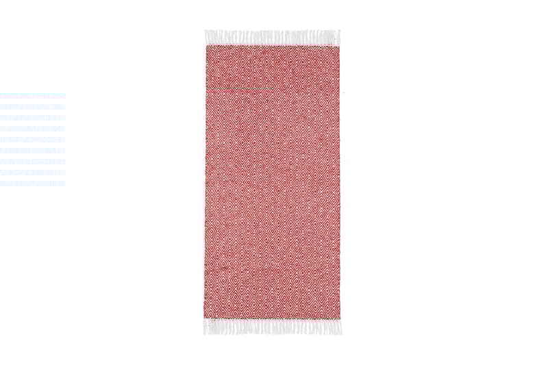Goose tæppe mix 150x150 PVC / bomuld / polyester rød - Horredsmattan - Tekstiler - Tæpper - Moderne tæppe - Kludetæpper