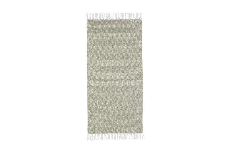 Goose tæppe mix 150x200 PVC / bomuld / polyestergrøn - Horredsmattan - Kludetæpper