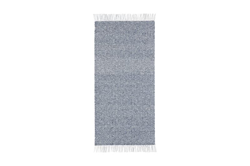 Goose tæppe mix 150x250 PVC / bomuld / polyesterblå - Horredsmattan - Gummierede tæpper - Små tæpper - Mønstrede tæpper - Kludetæpper - Store tæpper - Håndvævede tæpper