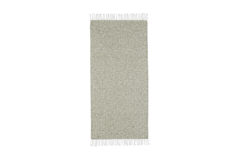Goose tæppe mix 70x100 PVC / bomuld / polyester grøn - Horredsmattan - Kludetæpper