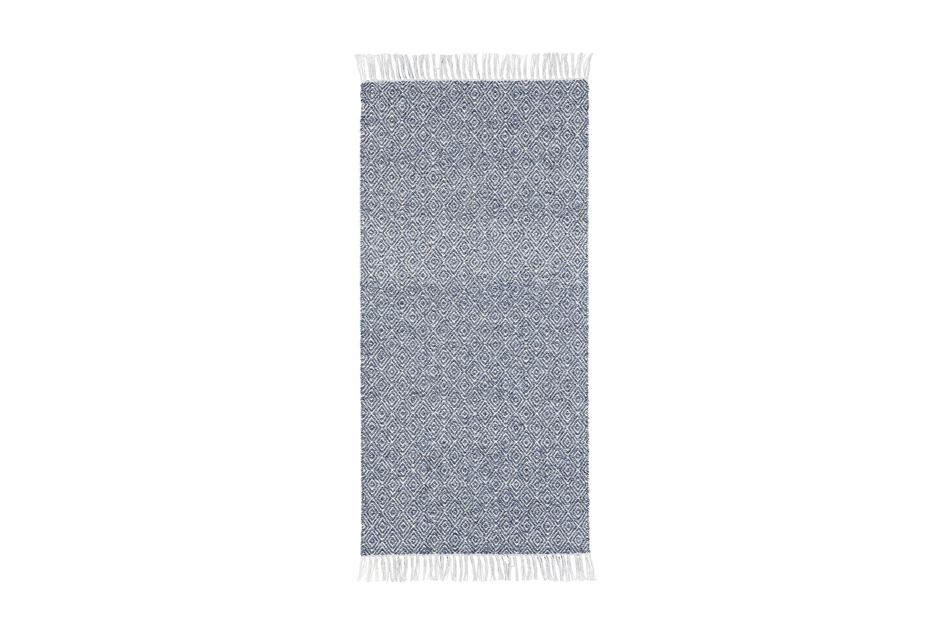 Goose tæppe mix 70x100 PVC / bomuld / polyester blå - Horredsmattan - Tekstiler - Tæpper - Moderne tæppe - Bomuldstæpper