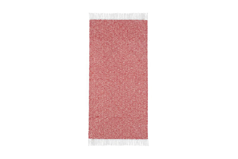 Goose tæppe mix 70x100 PVC / bomuld / polyester rød - Horredsmattan - Kludetæpper