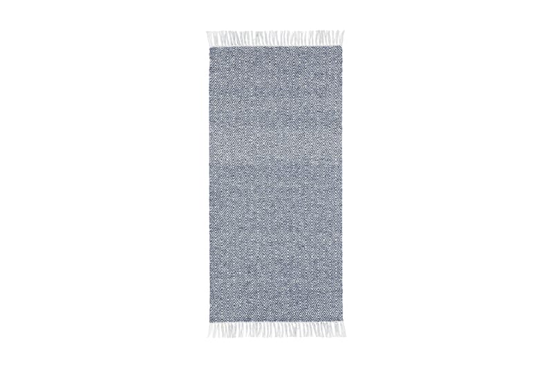 Goose tæppe mix 70x300 PVC / bomuld / polyester blå - Horredsmattan - Kludetæpper