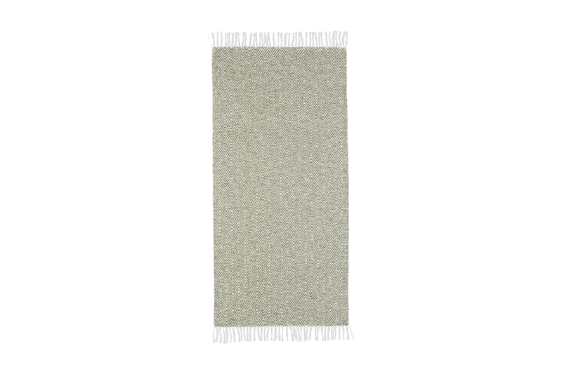 Goose tæppe mix 70x300 PVC / bomuld / polyester grøn - Horredsmattan - Kludetæpper