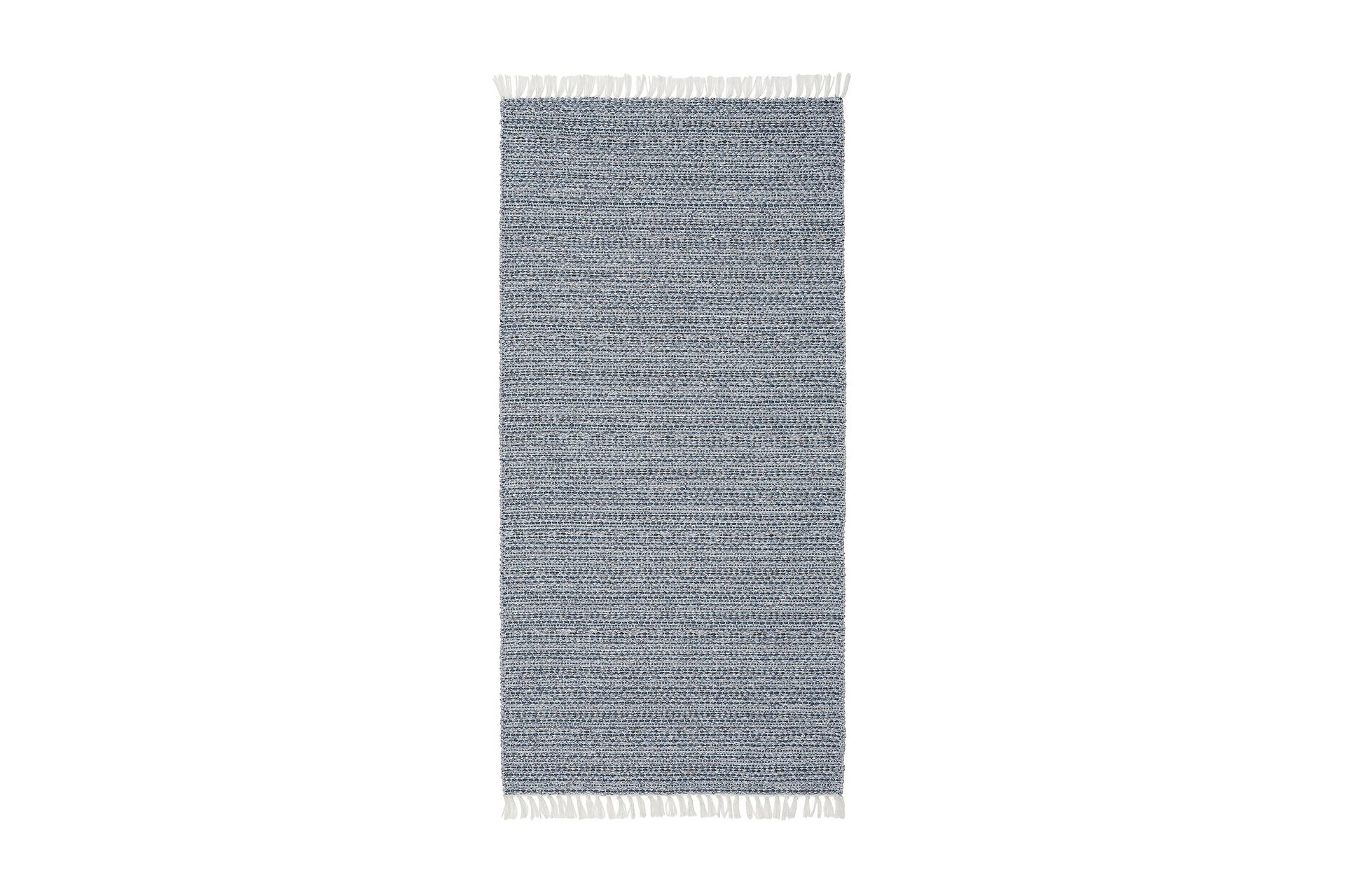 Svea Tæppe Mix 70x380 PVC / bomuld / polyester blå - Horredsmattan - Tekstiler - Tæpper - Moderne tæppe - Bomuldstæpper