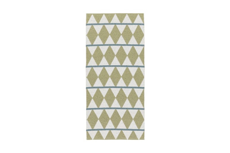 Zigge kludetæppe 70x400 cm Olivengrøn - Horredsmattan - Kludetæpper - Små tæpper