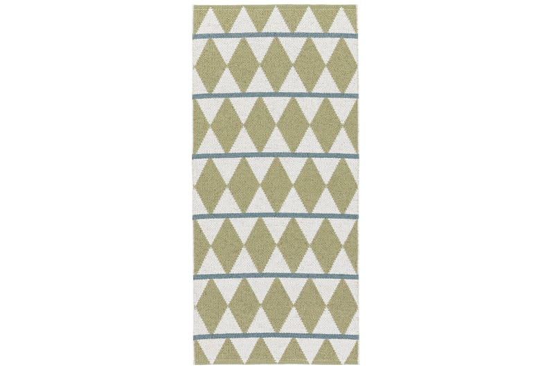 Zigge Kludetæppe 70x450 cm Olivengrøn - Horredsmattan - Små tæpper - Kludetæpper
