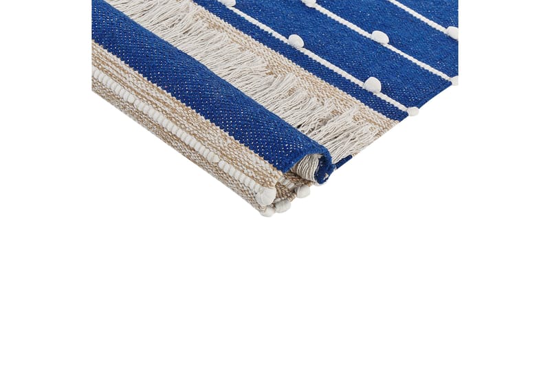 Kondhali Ryetæppe 80x150 cm - Blå - Tekstiler - Tæpper - Moderne tæppe - Ryatæpper