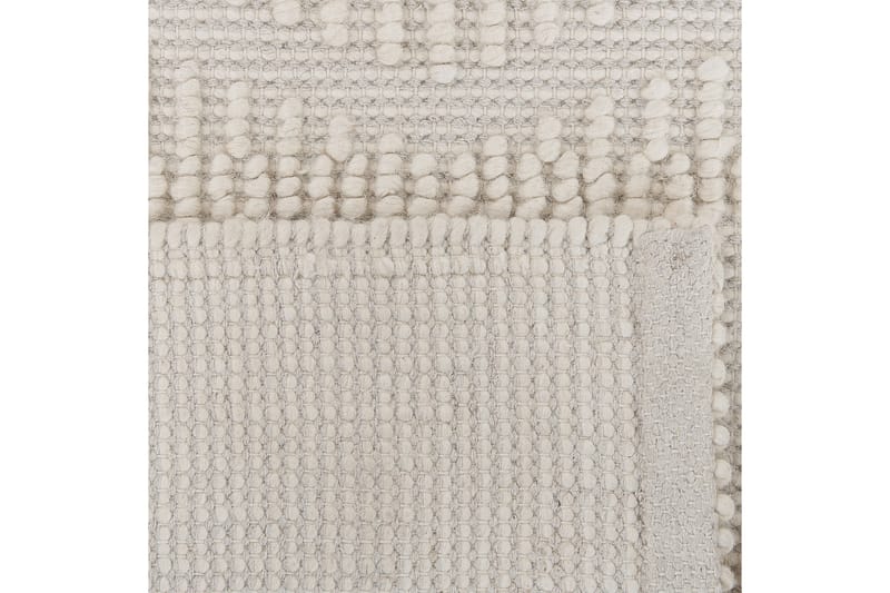 Lapseki Uldtæppe 200x200 cm - Beige - Tekstiler - Tæpper - Moderne tæppe - Uldtæppe
