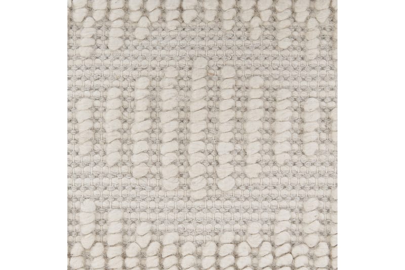 Lapseki Uldtæppe 200x200 cm - Beige - Tekstiler - Tæpper - Moderne tæppe - Uldtæppe