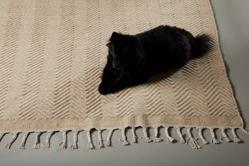 Loke Uldtæppe 200x300 cm, Beige