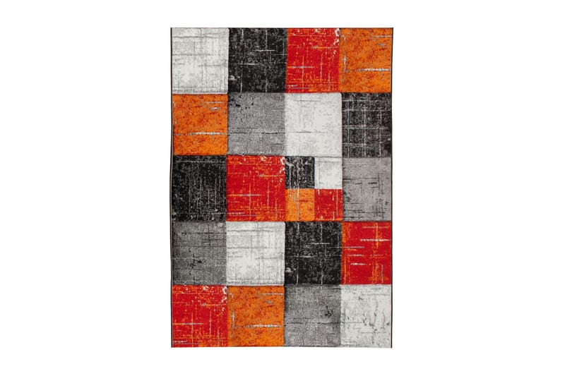 London Friezetæppe 160x230 - Rød/Orange - Mønstrede tæpper - Wiltontæpper