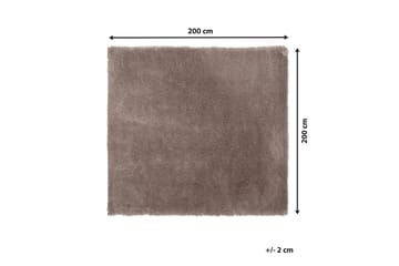 Lyme tæppe Long Lugg 200x200 cm - Brun - Tekstiler - Tæpper - Moderne tæppe - Ryatæpper