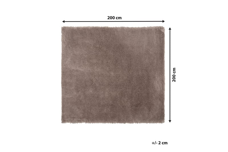 Lyme tæppe Long Lugg 200x200 cm - Brun - Tekstiler - Tæpper - Moderne tæppe - Ryatæpper