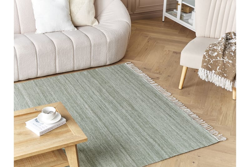 Malhia Ryetæppe 160x230 cm - Grøn - Tekstiler - Tæpper - Moderne tæppe - Ryatæpper