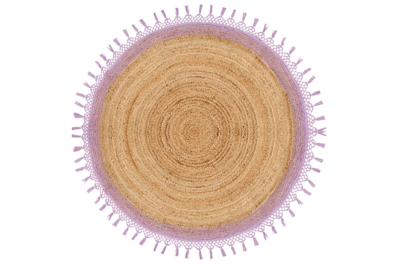 Marts Jutetæppe 140 cm Rund - Beige - Tekstiler - Tæpper - Moderne tæppe - Sisaltæpper
