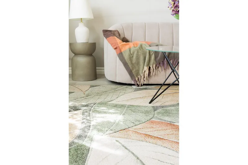 Maskinvævet tæppe Brilliance Flower - 140x200 cm - Tekstiler - Tæpper - Moderne tæppe - Wiltontæpper