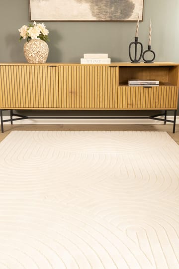 Maskinvævet tæppe Cozy Zen 155x230 cm - Natur - Tekstiler - Tæpper - Moderne tæppe - Wiltontæpper
