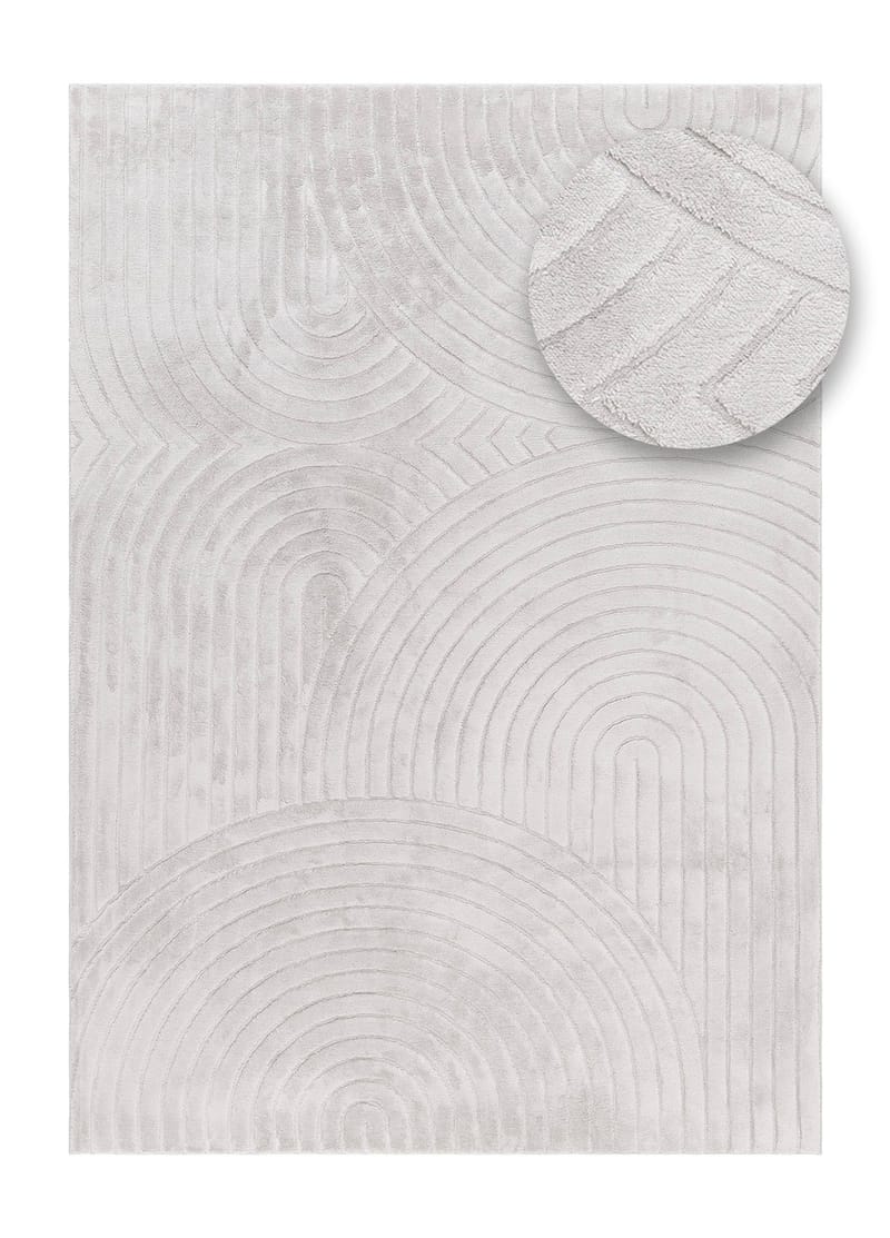 Maskinvævet tæppe Cozy Zen 200x290 cm - Grå - Tekstiler - Tæpper - Moderne tæppe - Wiltontæpper