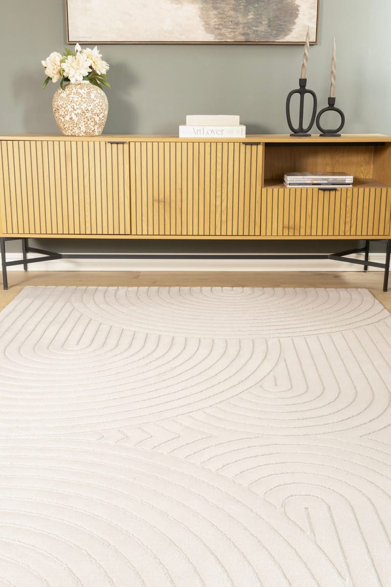 Maskinvævet tæppe Cozy Zen 200x290 cm - Grå - Tekstiler - Tæpper - Moderne tæppe - Wiltontæpper