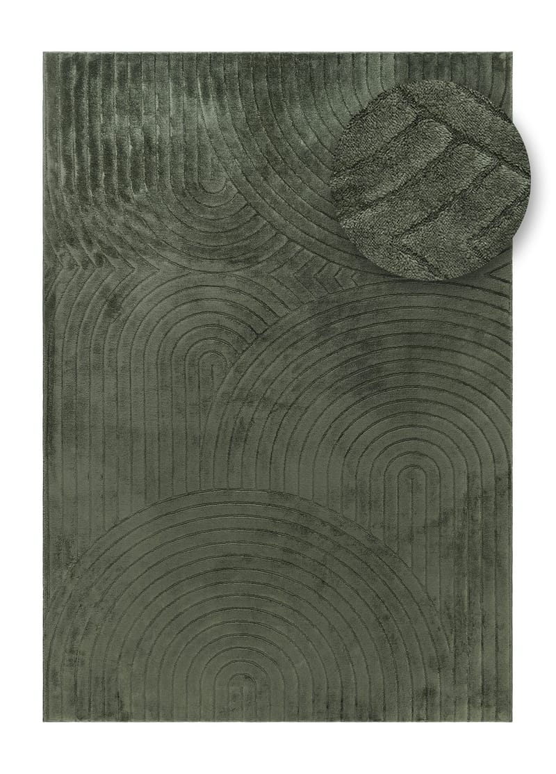 Maskinvævet tæppe Cozy Zen 200x290 cm - Smaragdgrøn - Tekstiler - Tæpper - Moderne tæppe - Wiltontæpper