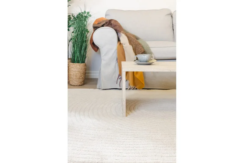 Maskinvævet Tæppe Genova Harmony - 140x200 cm, Hvid - Tekstiler - Tæpper - Moderne tæppe - Wiltontæpper