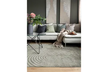 Maskinvævet Tæppe Genova Zen - 160x230 cm, Grøn - Tekstiler - Tæpper - Moderne tæppe - Wiltontæpper