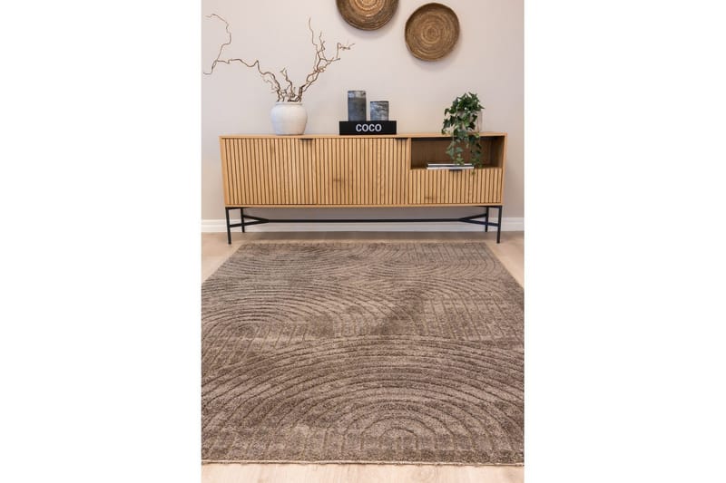 Maskinvævet Tæppe Genova Zen - 160x230 cm, Mocca - Tekstiler - Tæpper - Moderne tæppe - Wiltontæpper