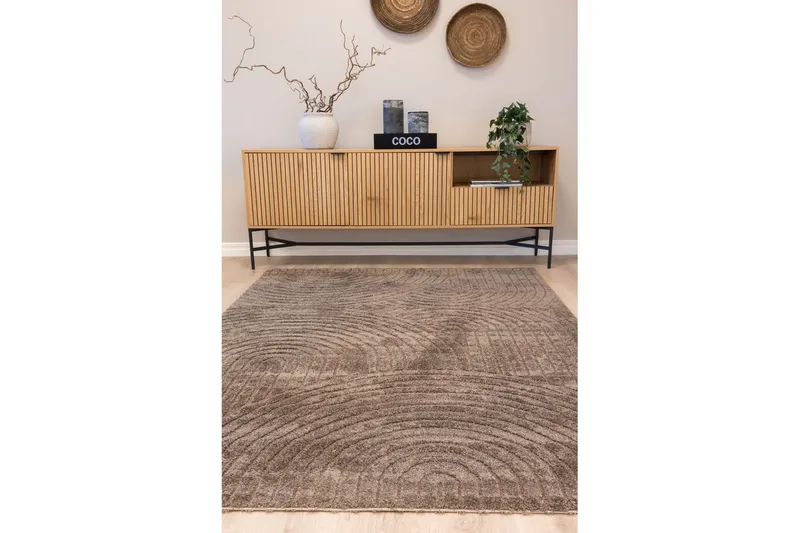 Maskinvævet Tæppe Genova Zen - 200x290 cm, Mocca - Tekstiler - Tæpper - Moderne tæppe - Wiltontæpper