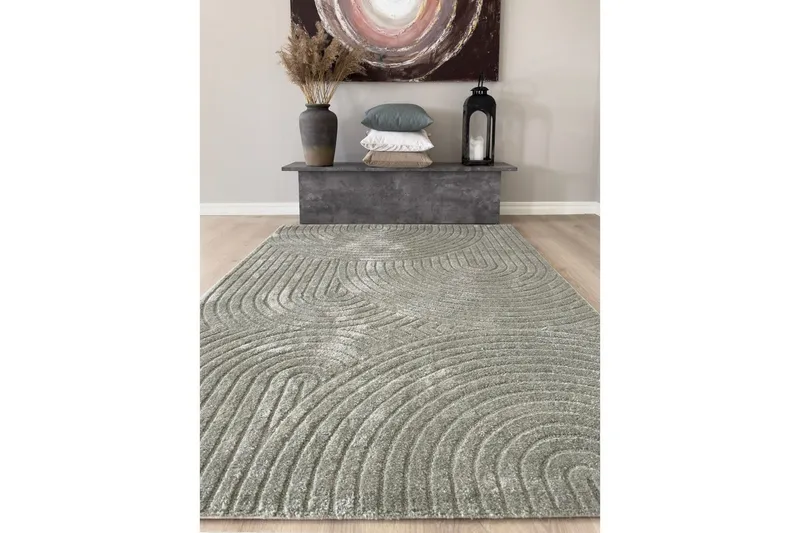 Maskinvævet Tæppe Genova Zen - 280x380 cm, Grøn - Tekstiler - Tæpper - Moderne tæppe - Wiltontæpper