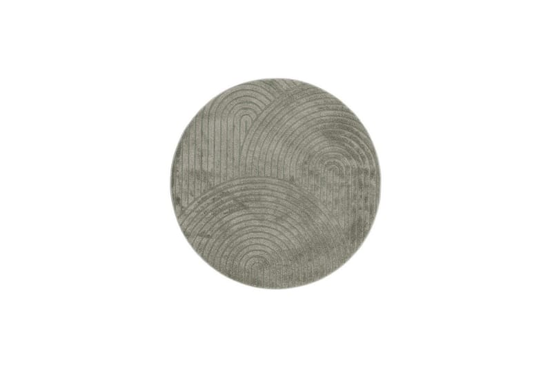 Maskinvævet Tæppe Genova Zen Rund, 120x120 cm, Grøn
