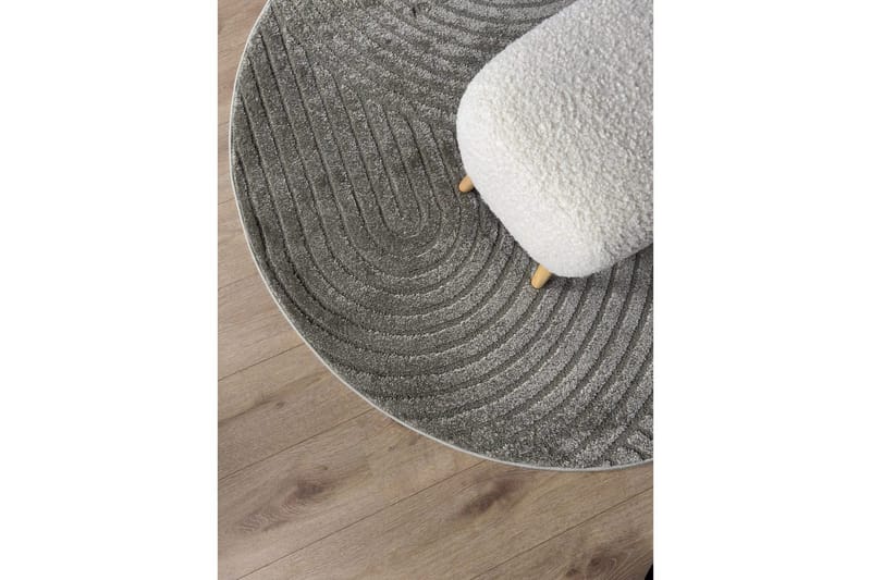 Maskinvævet Tæppe Genova Zen Rund - 120x120 cm, Grøn - Tekstiler - Tæpper - Moderne tæppe - Wiltontæpper