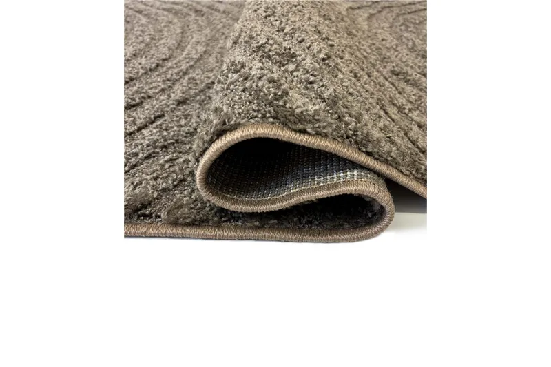 Maskinvævet Tæppe Genova Zen Rund - 120x120 cm, Mocca - Tekstiler - Tæpper - Moderne tæppe - Wiltontæpper