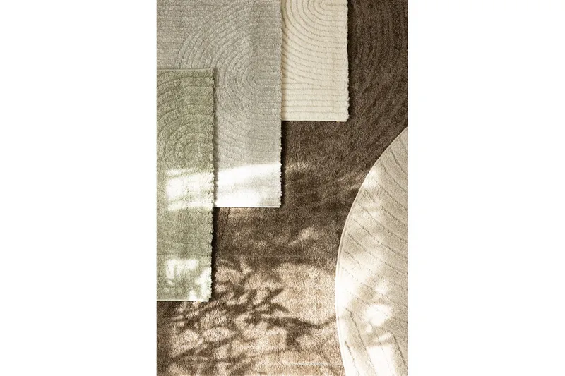 Maskinvævet Tæppe Genova Zen Rund - 120x120 cm, Mocca - Tekstiler - Tæpper - Moderne tæppe - Wiltontæpper