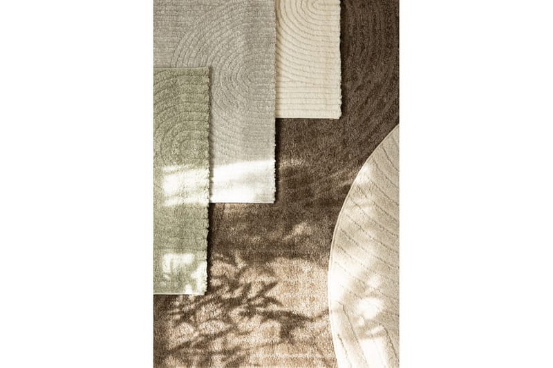 Maskinvævet Tæppe Genova Zen Rund - 120x120 cm, Mocca - Tekstiler - Tæpper - Moderne tæppe - Wiltontæpper