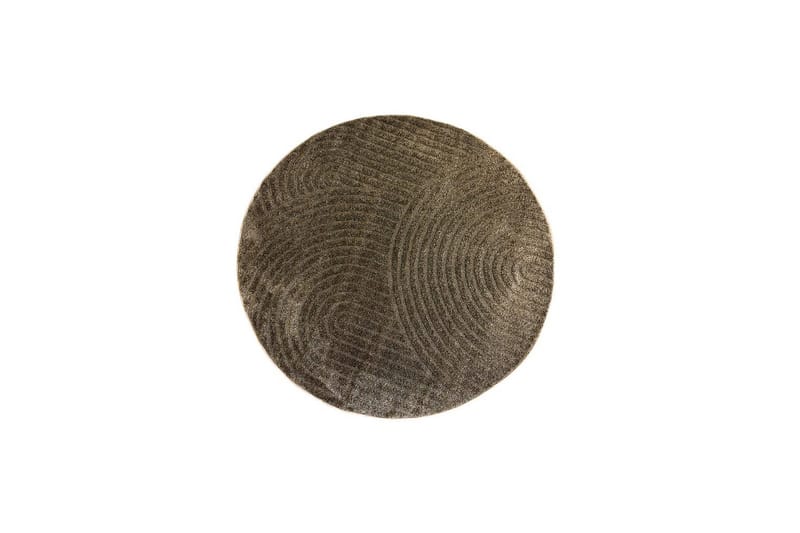 Maskinvævet Tæppe Genova Zen Rund, 160x160 cm, Mocca