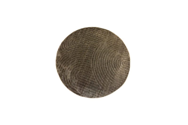 Maskinvævet Tæppe Genova Zen Rund, 240x240 cm, Mocca