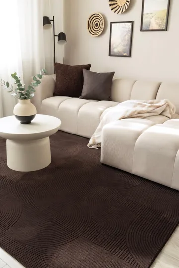 Maskinvævet tæppe KM Home Castello Art GANG 80x150 Chokolade - Chokolade - Tekstiler - Tæpper - Moderne tæppe - Gangmåtter