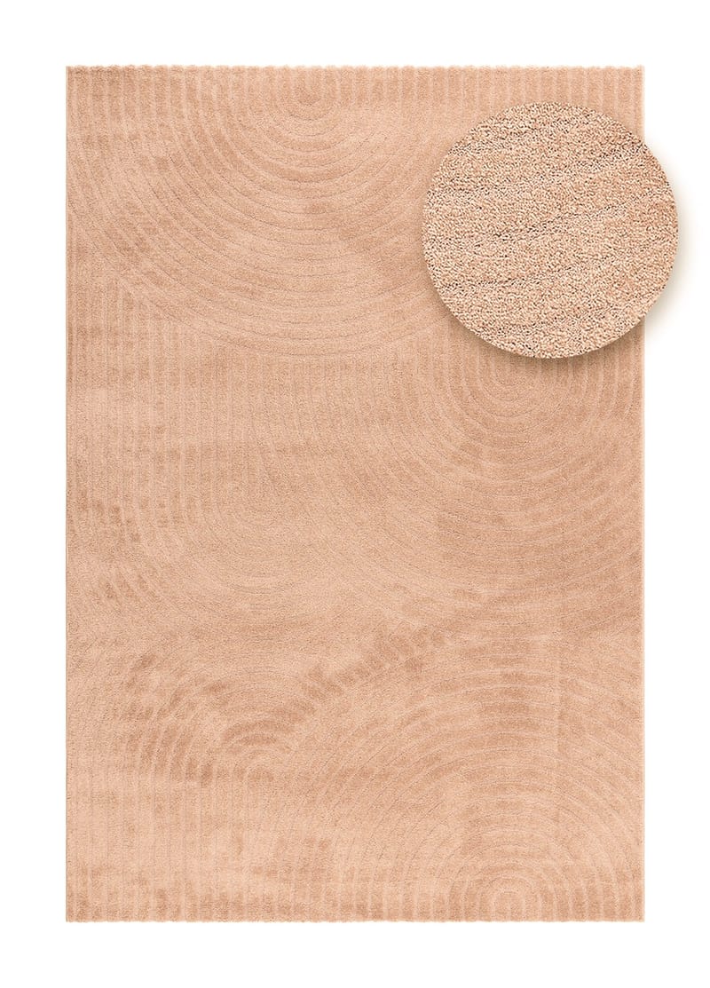 Maskinvævet tæppe KM Home Genova Zen 280x380 cm Peach - Peach - Tekstiler - Tæpper - Moderne tæppe - Wiltontæpper