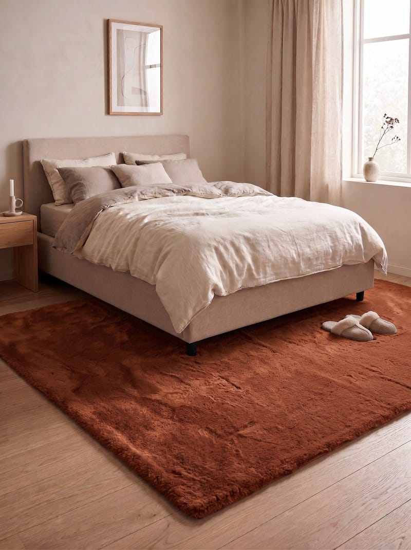 Maskinvævet tæppe KM Home Heaven Deluxe 160x230 Rust - rust - Tekstiler - Tæpper - Moderne tæppe - Wiltontæpper
