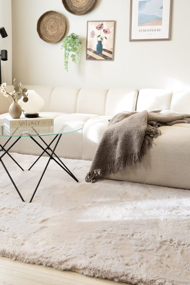 Maskinvævet tæppe KM Home Heaven Deluxe 230x330 Greige - Greige - Tekstiler - Tæpper - Moderne tæppe - Wiltontæpper