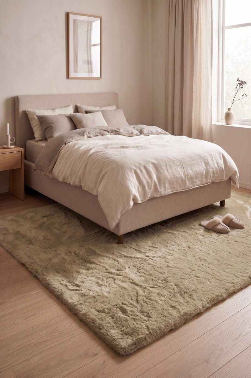 Maskinvævet tæppe KM Home Heaven Deluxe 230x330 Olivengrøn - Olivengrøn - Tekstiler - Tæpper - Moderne tæppe - Wiltontæpper