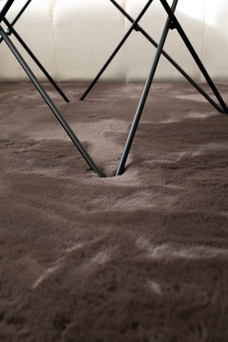 Maskinvævet tæppe KM Home Heaven Deluxe KVADRAT 200x200 Chokolade - Chokolade - Tekstiler - Tæpper - Moderne tæppe - Wiltontæpper