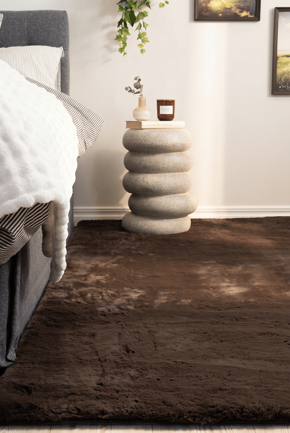 Maskinvævet tæppe KM Home Heaven Deluxe KVADRAT 200x200 Chokolade - Chokolade - Tekstiler - Tæpper - Moderne tæppe - Wiltontæpper
